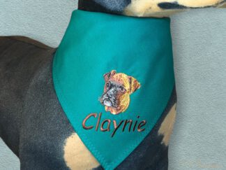 Hundehalstuch smaragd personalisiert