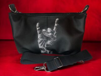 Handtasche Pommesgabel Mano cornuta