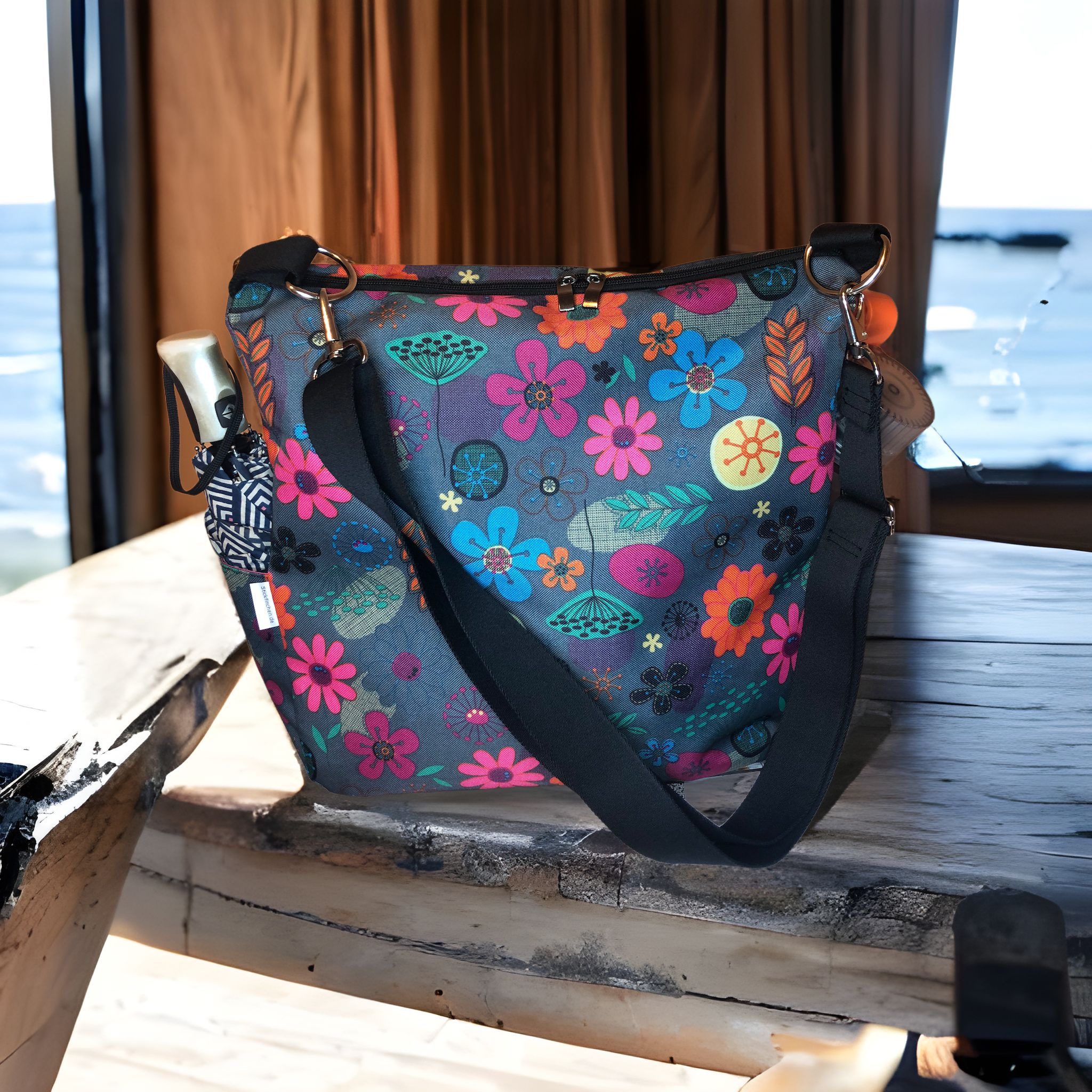 Handtasche XL Tasche Blumen "Flower Power"