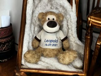 Plüschtier Kuscheltier braun Teddy mit Namen