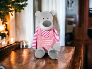 Plüschtier Kuscheltier rosa Bär mit Namen