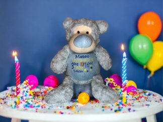 Kuscheltier Teddy blau personalisiert