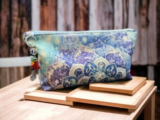 Kulturtasche XXL Mandala Kosmetiktasche blau