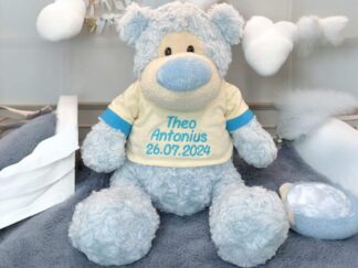 Kuscheltier blau Teddy personalisiert