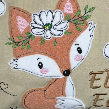 Geburtskissen Fuchs personalisiert – Bild 2