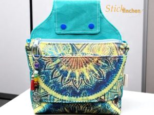 Gürteltasche Hüfttasche Gassitasche Pflegetasche Mandala blau