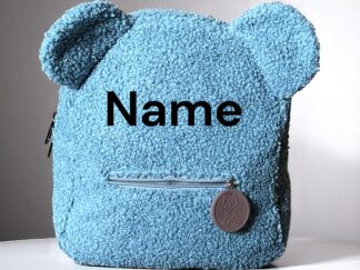 Kinderrucksack in blau mit Namen bestickt