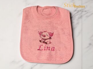 Babylätzchen rosa personalisiert