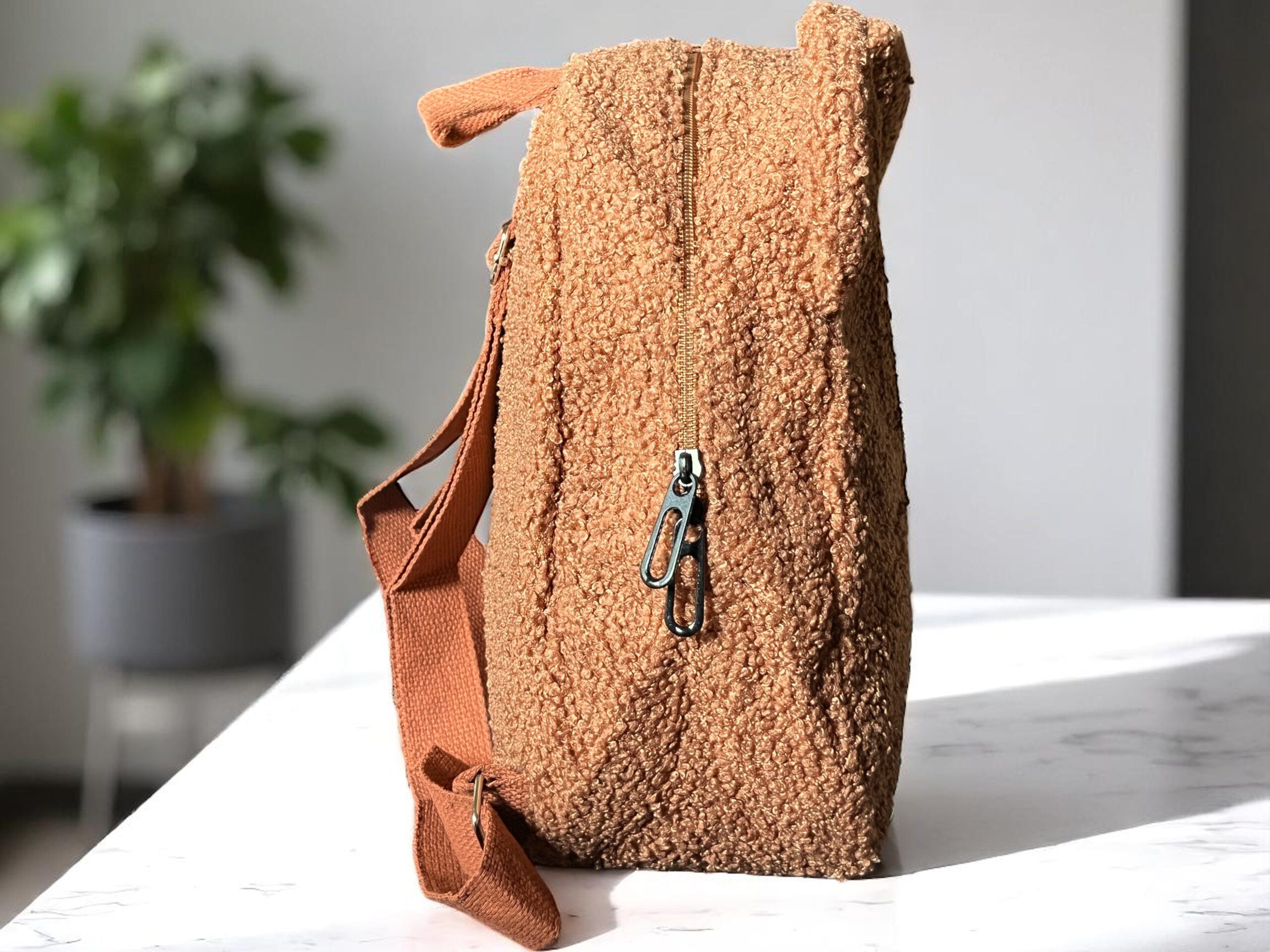 Kinderrucksack braun personalisiert mit Namen – Bild 3