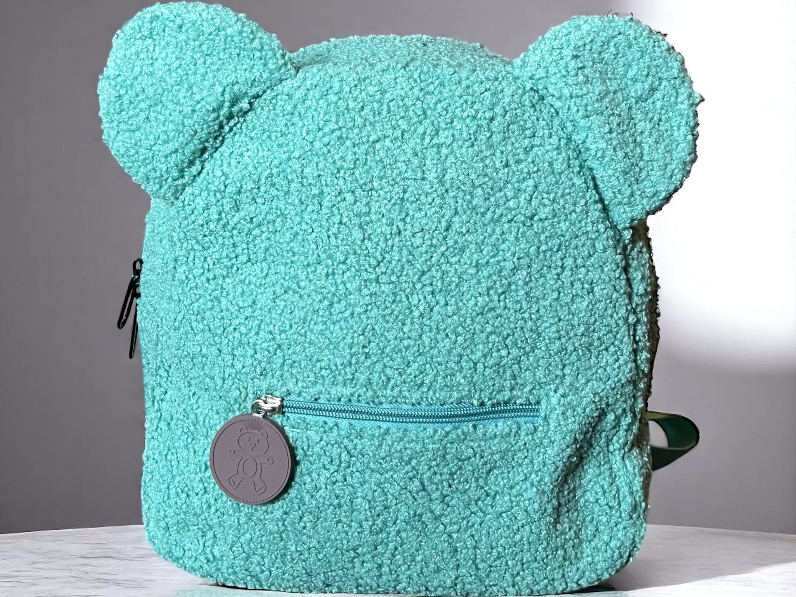 Kinderrucksack mint Plüsch personalisiert – Bild 4