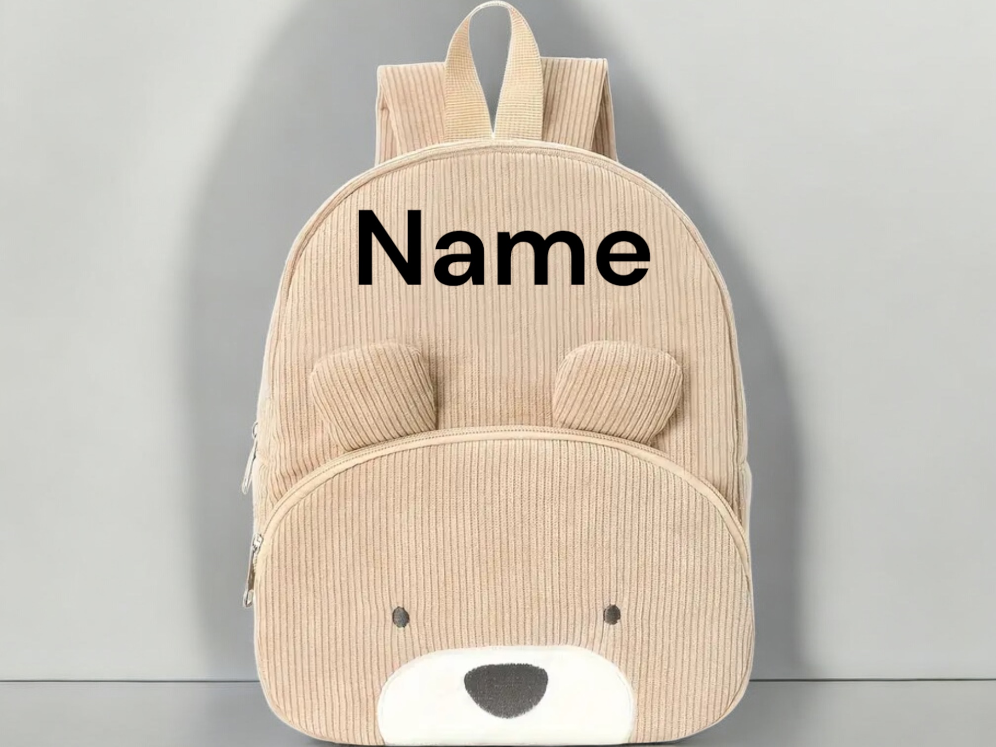 Kinderrucksack im Teddydesign mit Namen bestickt von Stickfinchen