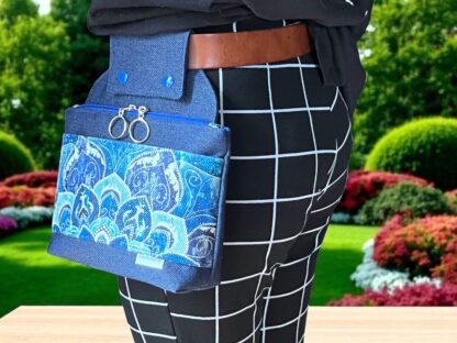 Gürteltasche Hüfttasche Pflegetasche Gassitasche Mandala blau