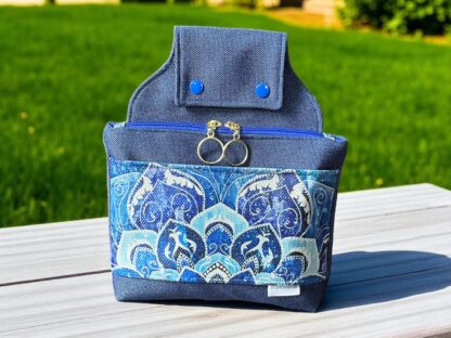 Gürteltasche Hüfttasche Pflegetasche Gassitasche Mandala blau