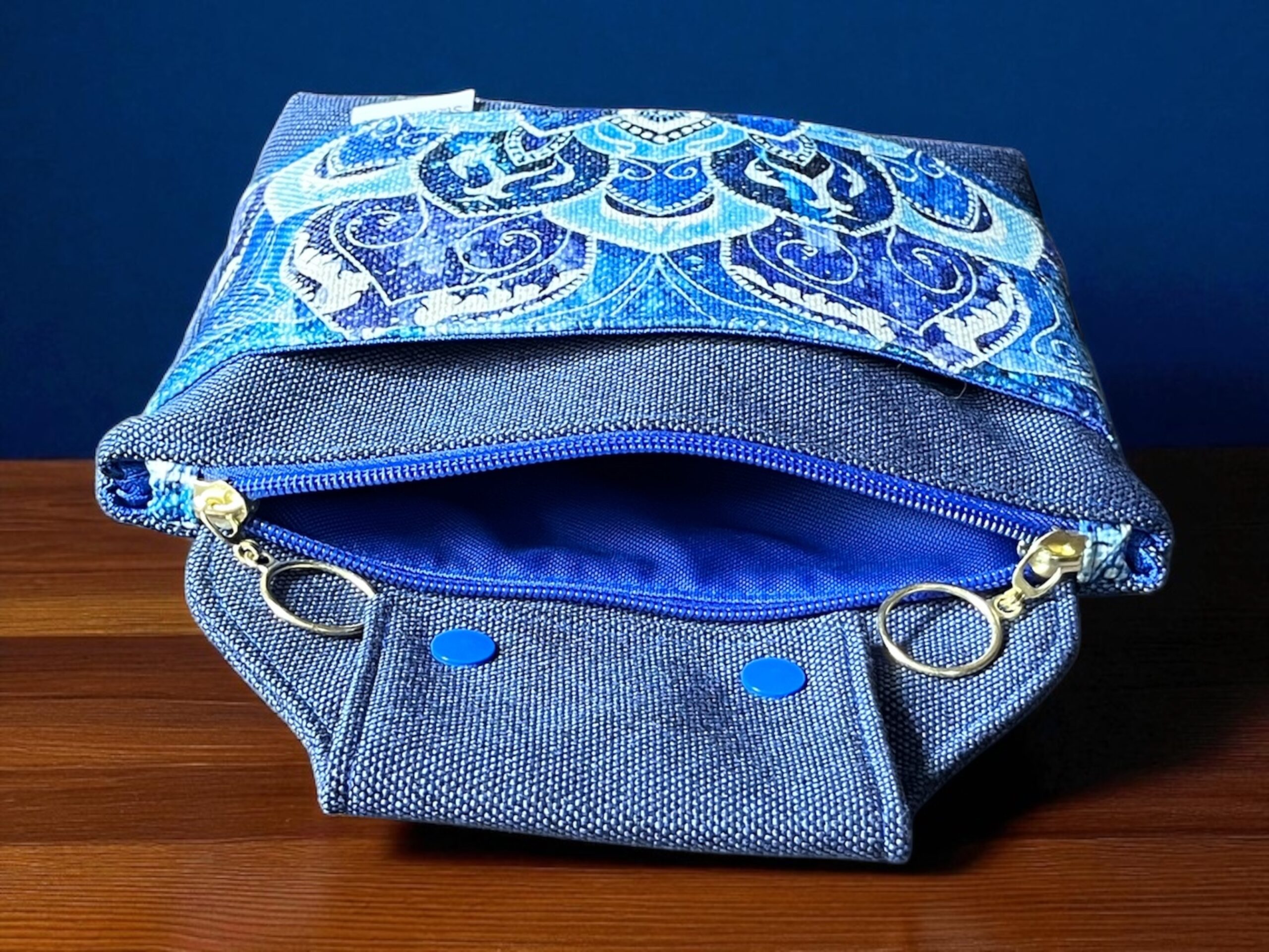 Gürteltasche Hüfttasche Pflegetasche Gassitasche Mandala blau