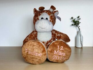 Kuscheltier Giraffe bestickt