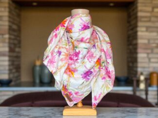 Musselintuch Blumen von Stickfinchen in 2 verschiedenen Größen