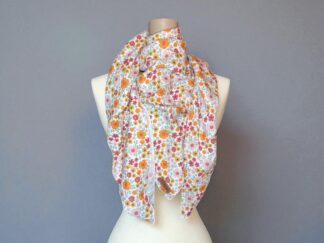 Musselintuch Blumen von Stickfinchen in 2 verschiedenen Größen