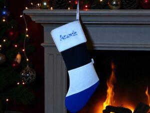 Nikolausstiefel Fussballedition mit Namen bestickt