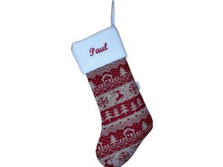 Nikolausstiefel mit Namen bestickt