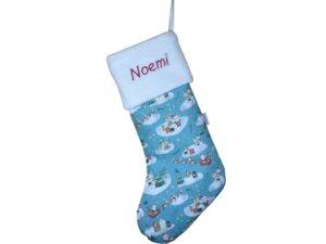 Nikolausstiefel mit Namen bestickt