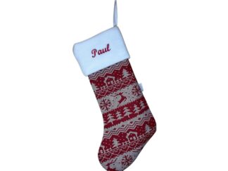 Nikolausstiefel mit Namen bestickt