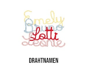 personalisierte Drahtnamen