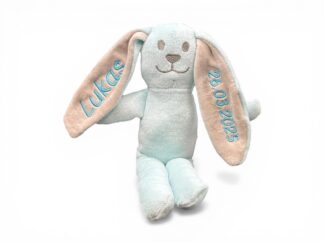 Kuscheltier Schnuffeltier Hase blau