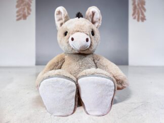 Kuscheltier Pferd mit Namen und Datum bestickt