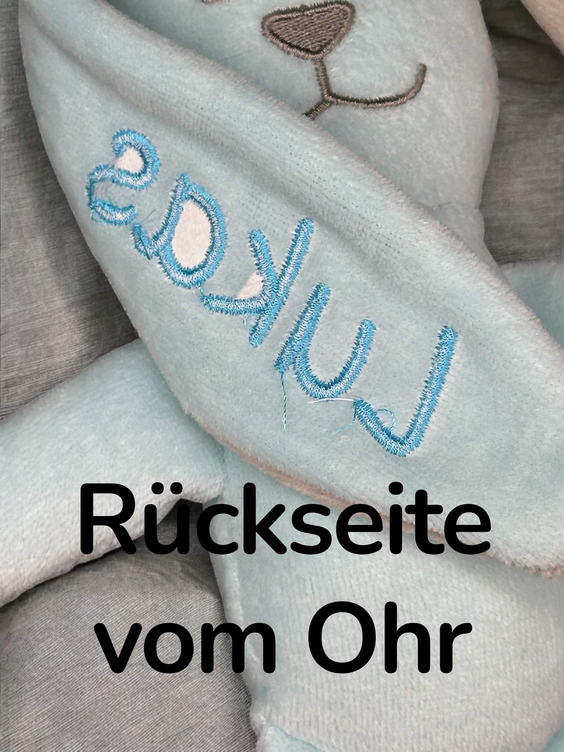 Schnuffeltier Hase zur Geburt mit Namen – Bild 4