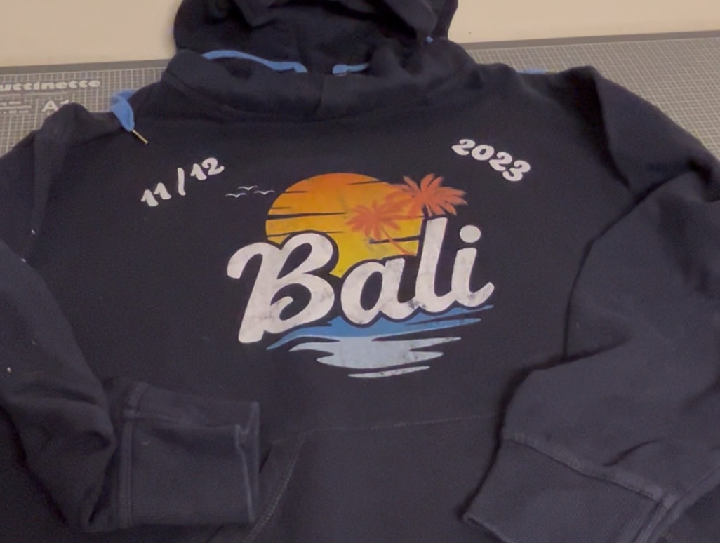 Hoodie für Erinnerungskissen Vorderseite