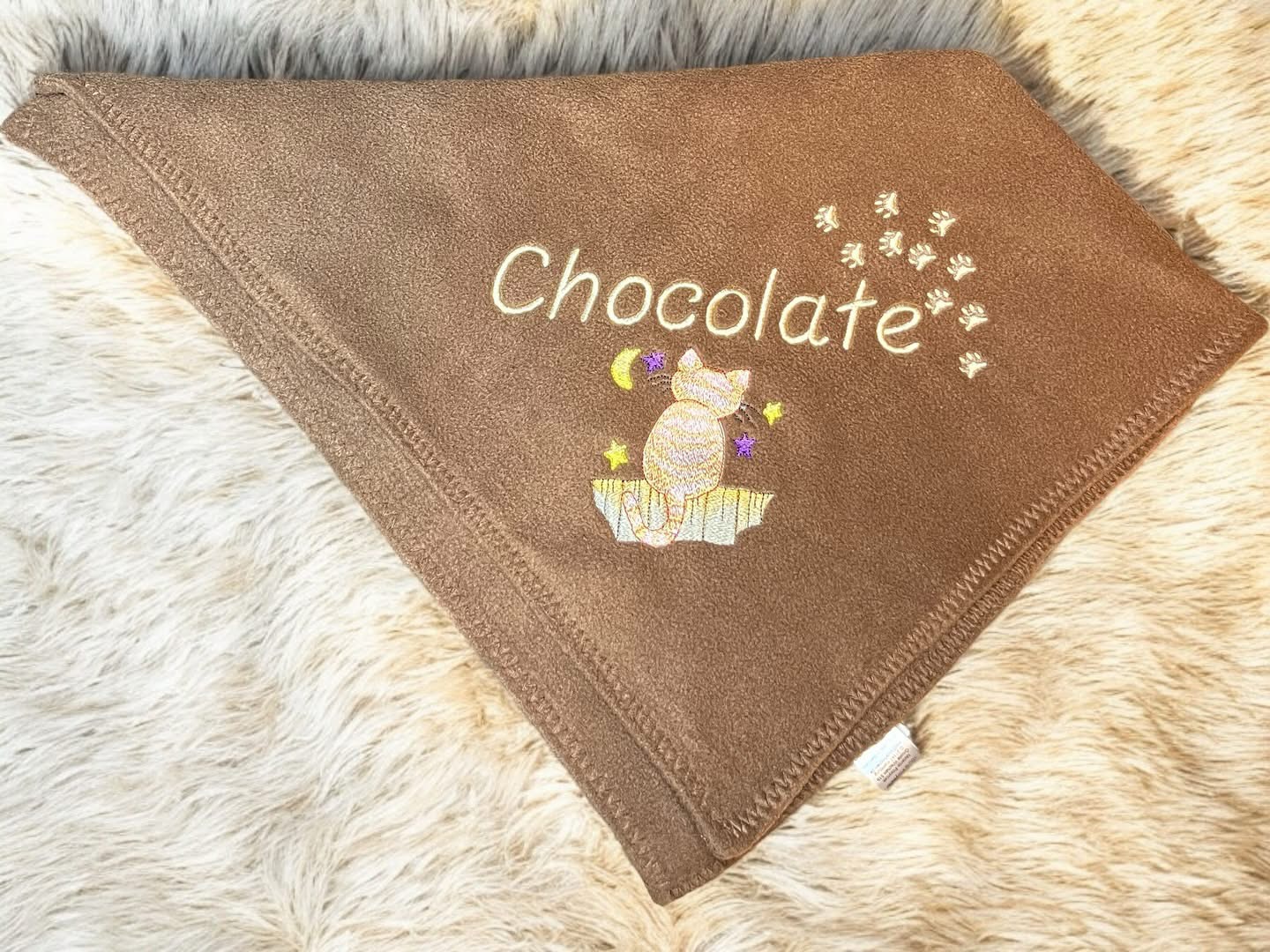 Katzendecke personalisiert rehbraun