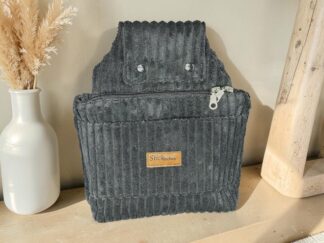 schwarze Gürteltasche aus Breitcord
