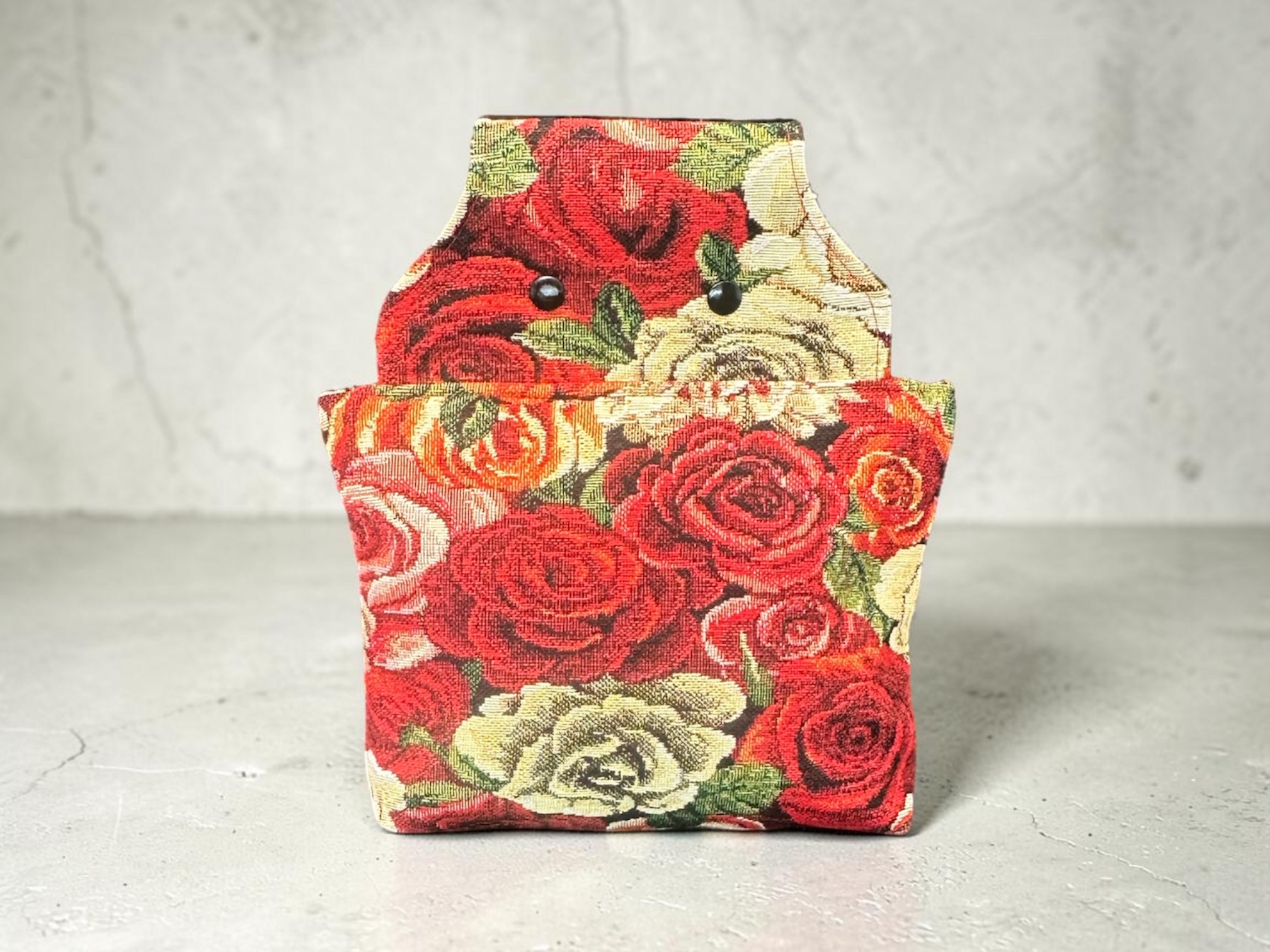 Gürteltasche Gobelin Rosen stehend Rückseite