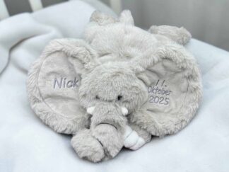 Kuscheltier Elefant klein mit Namen bestickt Baby