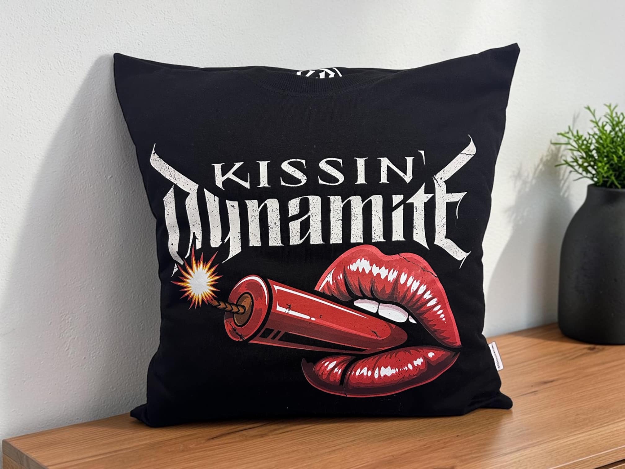 Erinnerungskissen aus Shirt schwarz