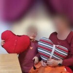 Erinnerungskissen Herz Trauerkissen Kundenfoto